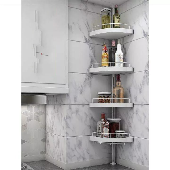 Multi Corner Shelf – 4 Tier Multi Use Rack Corner Shelf Holder Shelves  Adjustable Storage Space Organizer Kitchen Bathroom Toilet – Pathibhara  Online